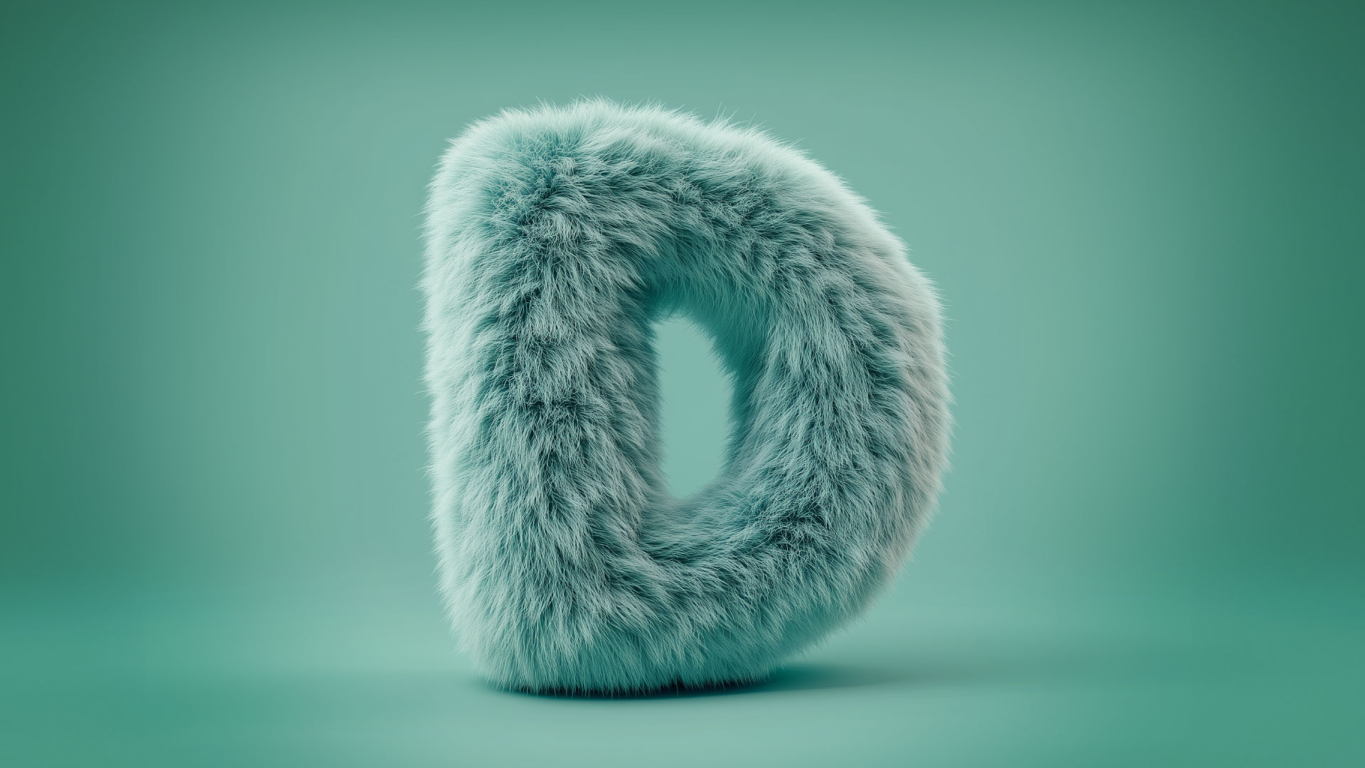 AI generated image of a furry letter D