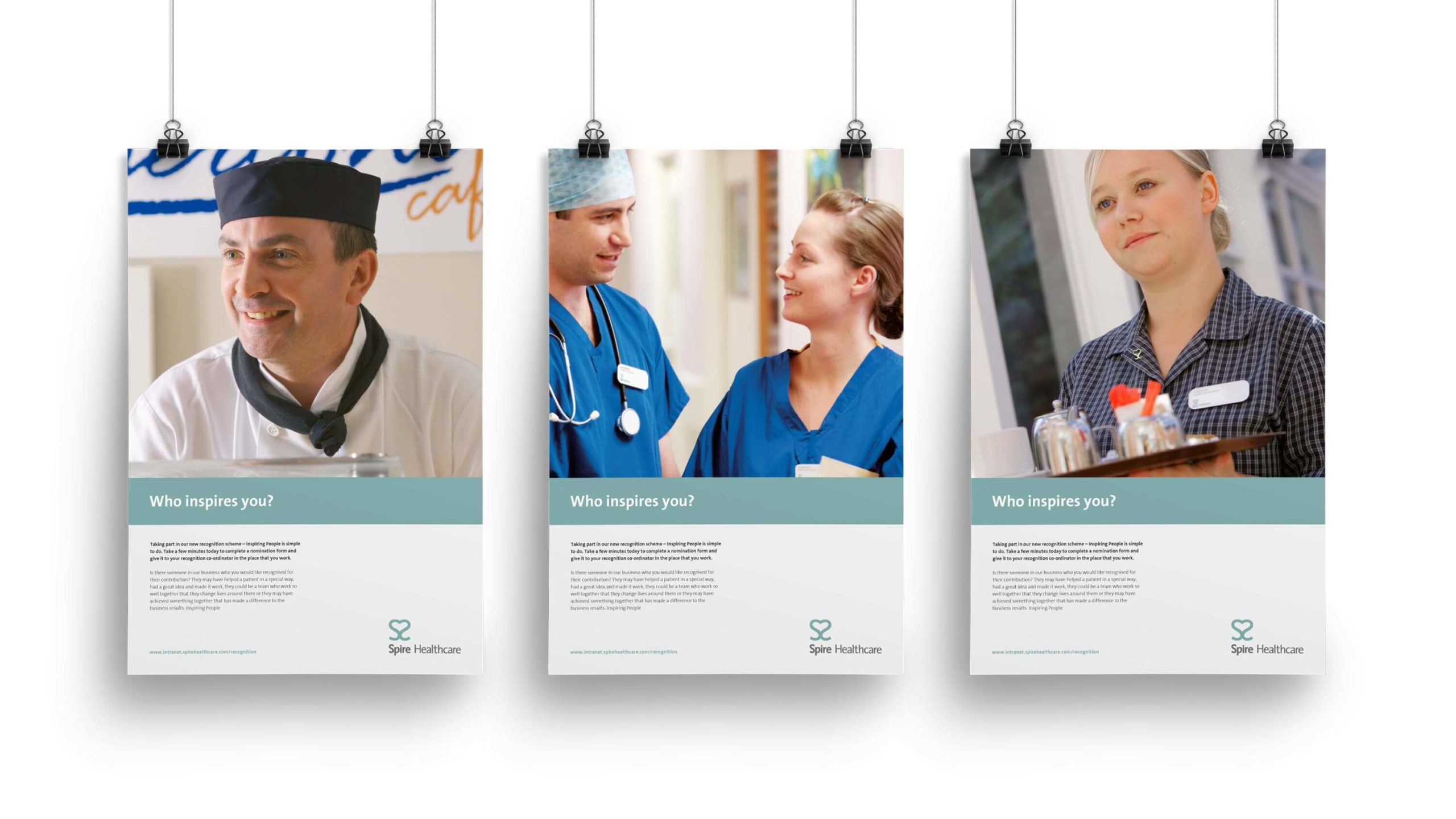 Spire Healthcare employee recognition scheme posters